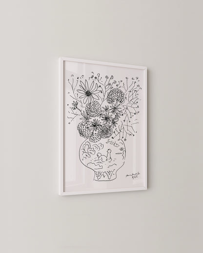 Vase Flowers Print- Wall Art -Paperhus- Printable wall art - Instant downloads - DIY home decor -Paperhus