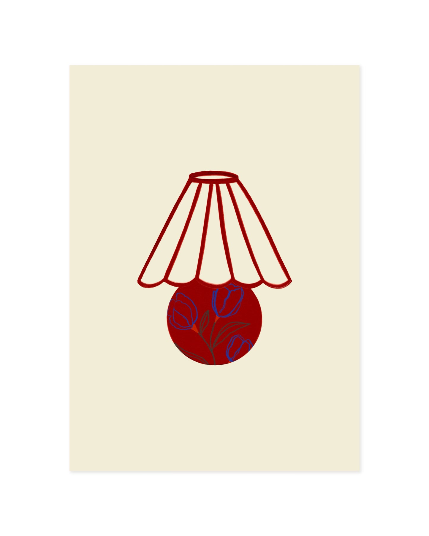 Lamp illustration Printable Wall Art | Digital Download printable wall art by Paperhus