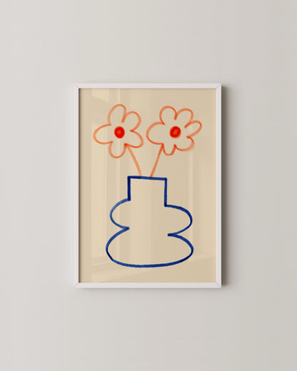 Playful Flower Print- Wall Art -Paperhus- Printable wall art - Instant downloads - DIY home decor -Paperhus