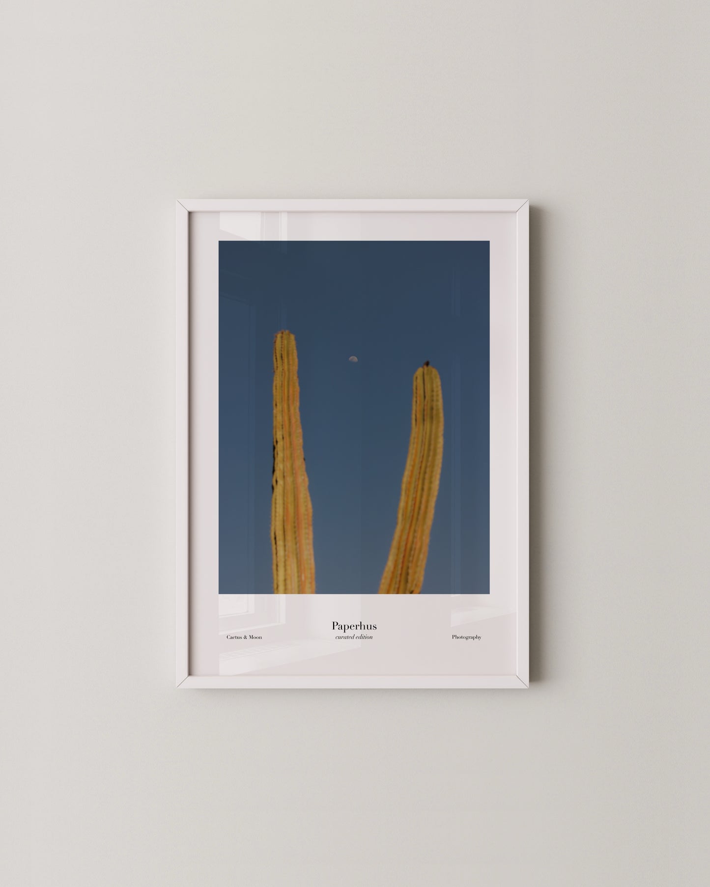 Cactus & Moon Print- Wall Art -Paperhus- Printable wall art - Instant downloads - DIY home decor -Paperhus