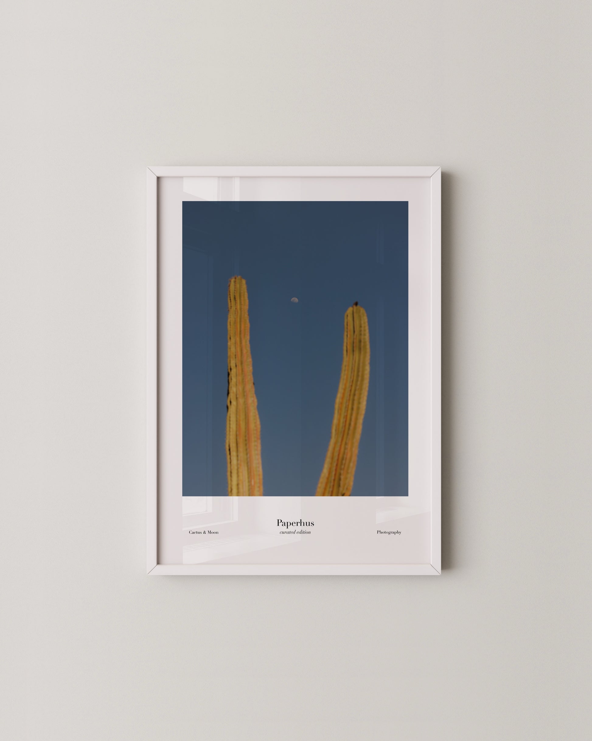 Cactus & Moon Print- Wall Art -Paperhus- Printable wall art - Instant downloads - DIY home decor -Paperhus