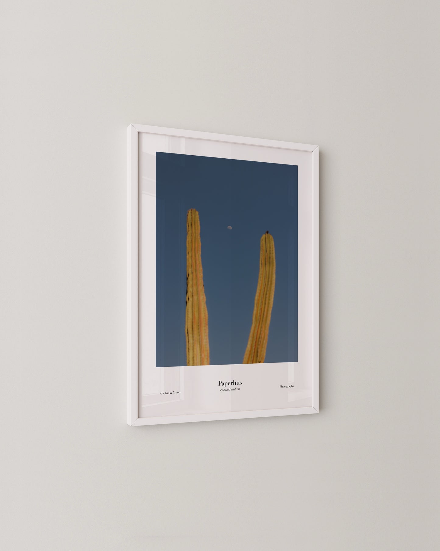 Cactus & Moon Print- Wall Art -Paperhus- Printable wall art - Instant downloads - DIY home decor -Paperhus