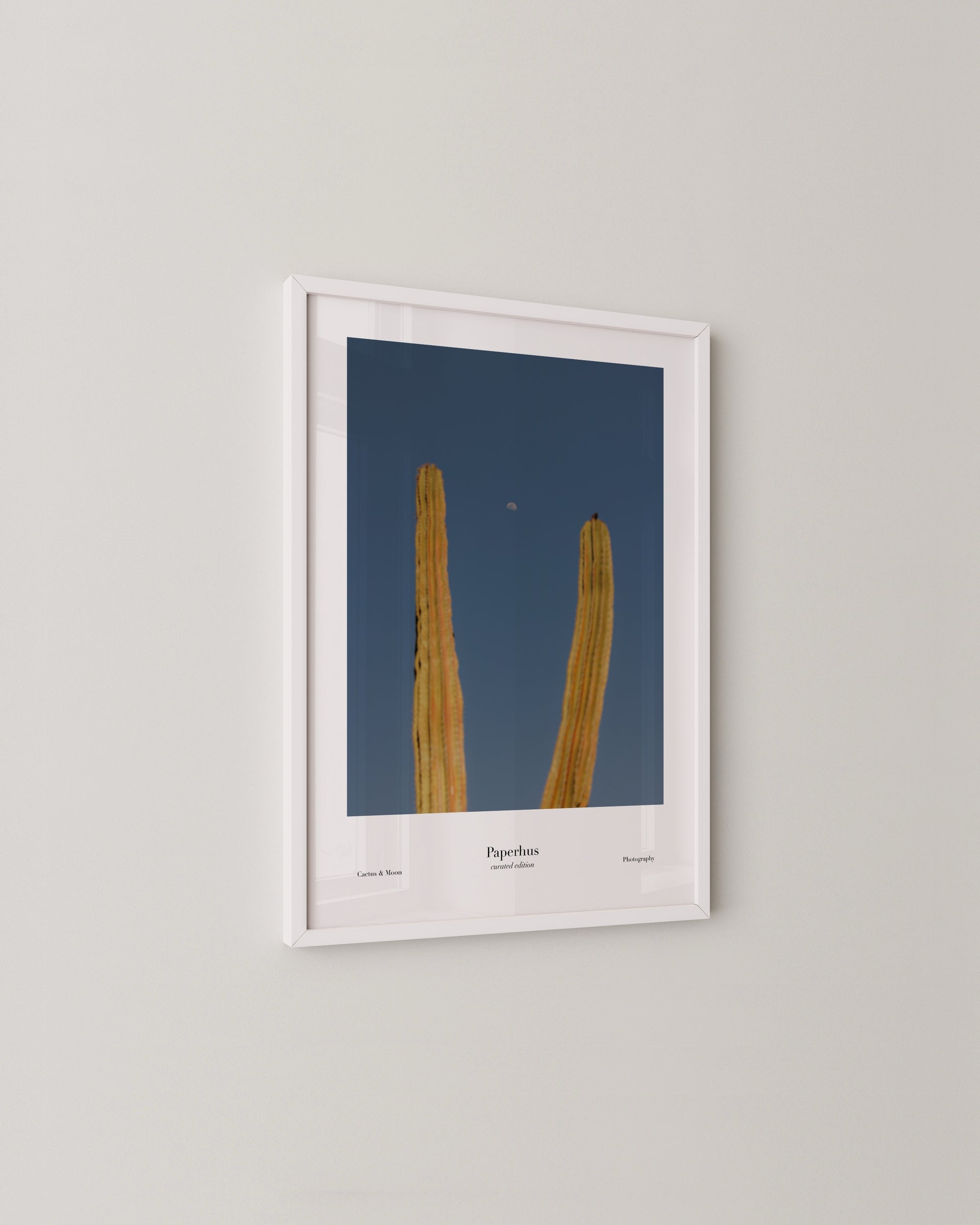 Cactus & Moon Print- Wall Art -Paperhus- Printable wall art - Instant downloads - DIY home decor -Paperhus