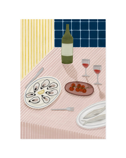 Wine & Oysters Printable Wall Art | Digital Download printable wall art by Paperhus