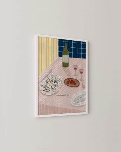 Wine & Oysters Print- Wall Art -Paperhus- Printable wall art - Instant downloads - DIY home decor -Paperhus