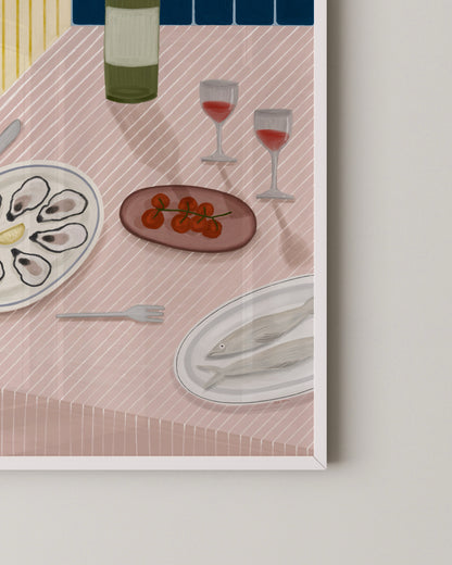 Wine & Oysters Print- Wall Art -Paperhus- Printable wall art - Instant downloads - DIY home decor -Paperhus