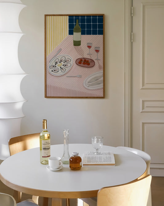 Wine & Oysters Printable Wall Art | Digital Download printable wall art by Paperhus