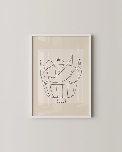 Fruit Bowl Print- Wall Art -Paperhus- Printable wall art - Instant downloads - DIY home decor -Paperhus