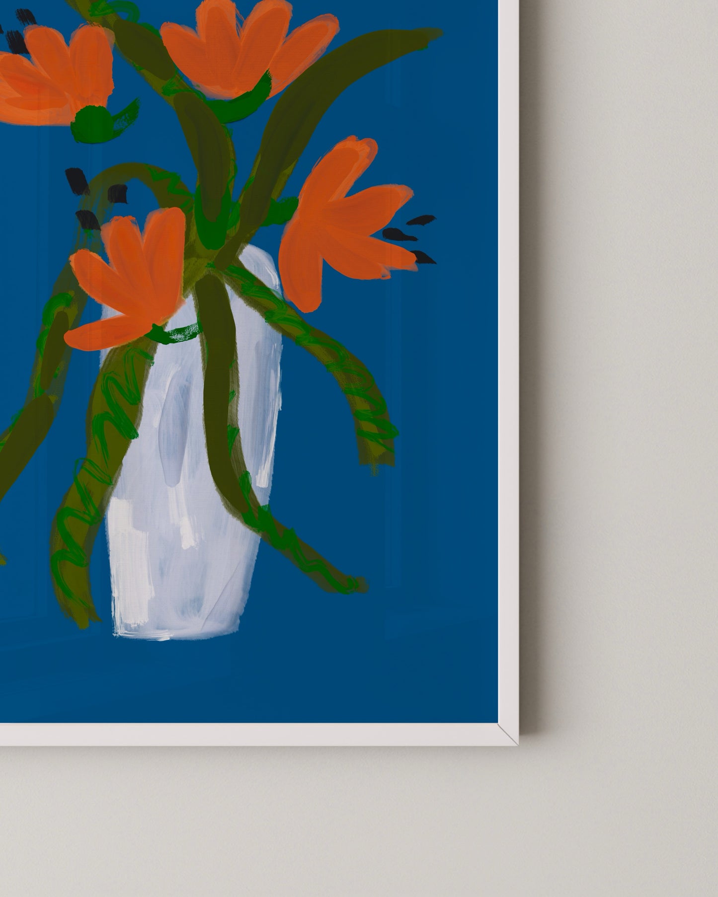 Blue Floral Vase