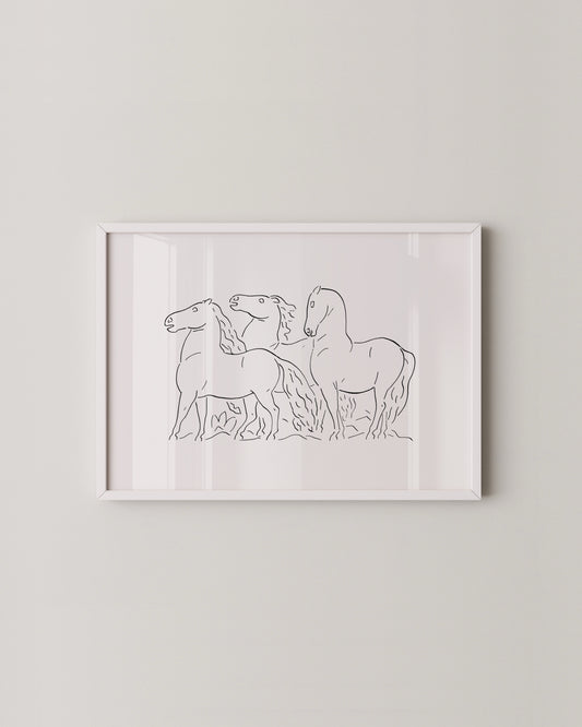 Wild Horses Print- Wall Art -Paperhus- Printable wall art - Instant downloads - DIY home decor -Paperhus
