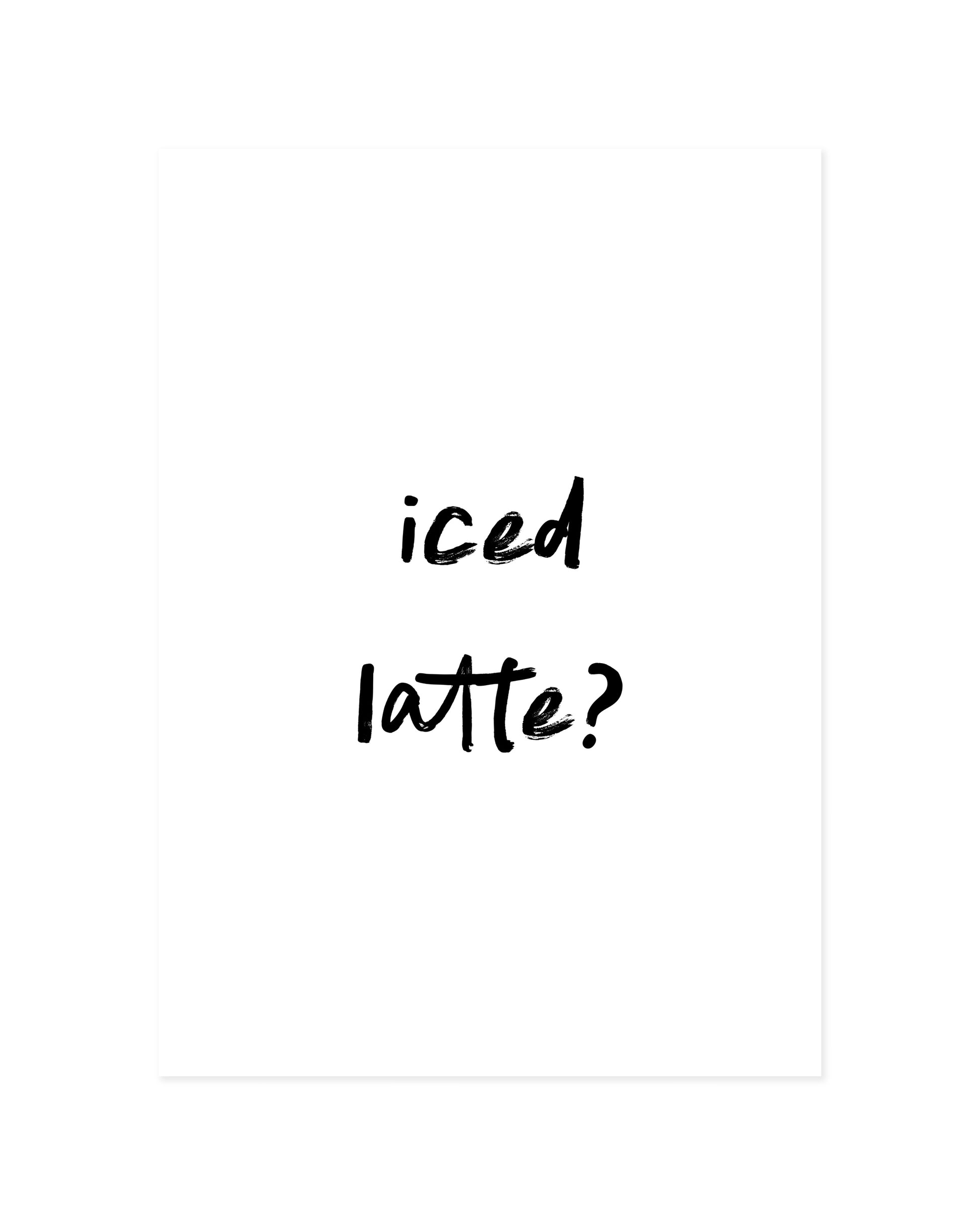 Iced Latte Printable Wall Art | Digital Download printable wall art by Paperhus