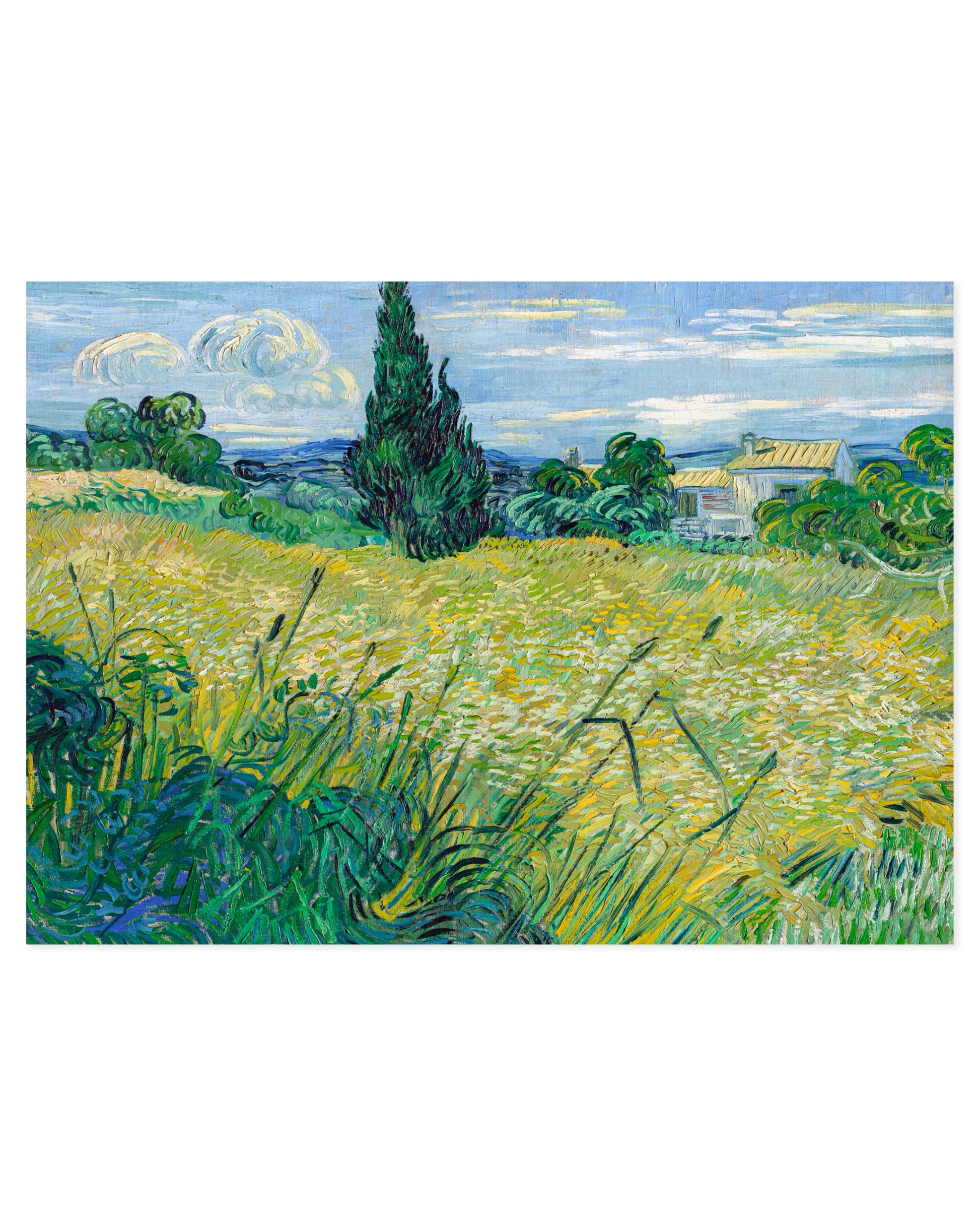 Van Gogh. Green Wheat Field printable wall art by Paperhus