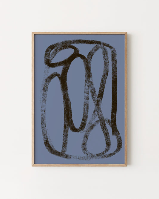 Blue Abstract Printable Wall Art