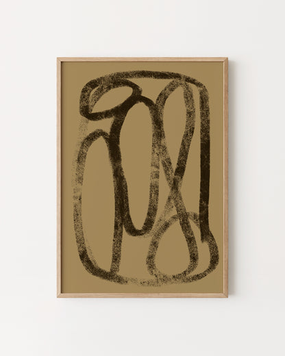 Mustard Yellow Abstract Printable Wall Art