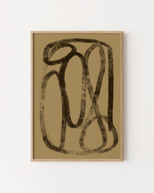 Mustard Yellow Abstract Printable Wall Art