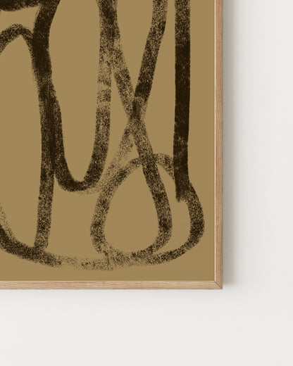Mustard Yellow Abstract Printable Wall Art
