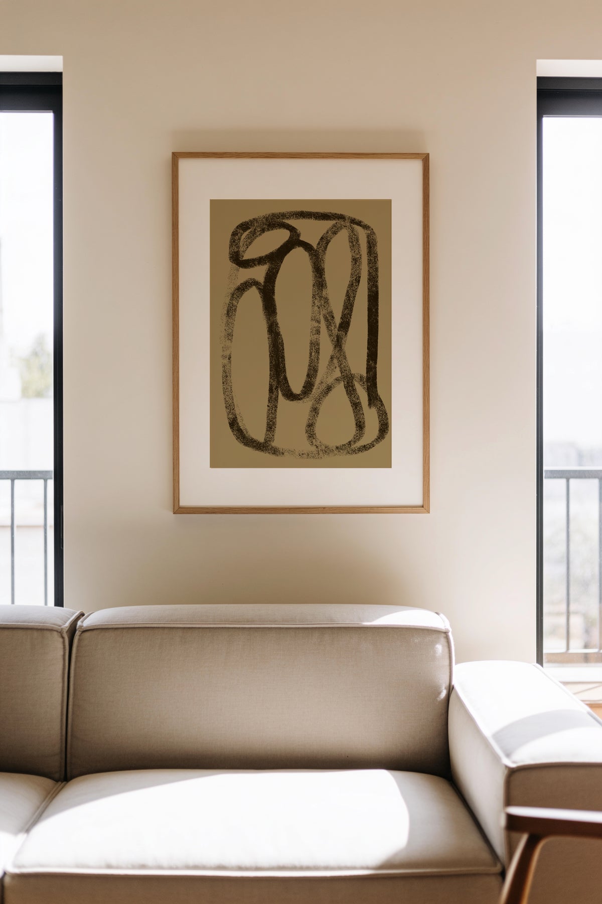 Mustard Yellow Abstract Printable Wall Art