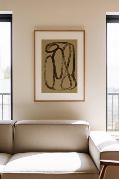 Mustard Yellow Abstract Printable Wall Art