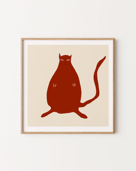 Cat Illustration Printable Wall Art