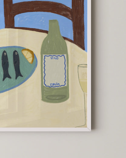 Sardines and Wine Print