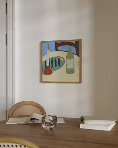 Sardines and Wine Print