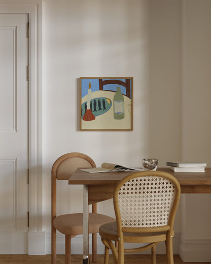 Sardines and Wine Print