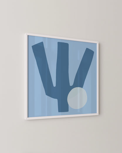 Blue Form Print- Wall Art -Paperhus- Printable wall art - Instant downloads - DIY home decor -Paperhus