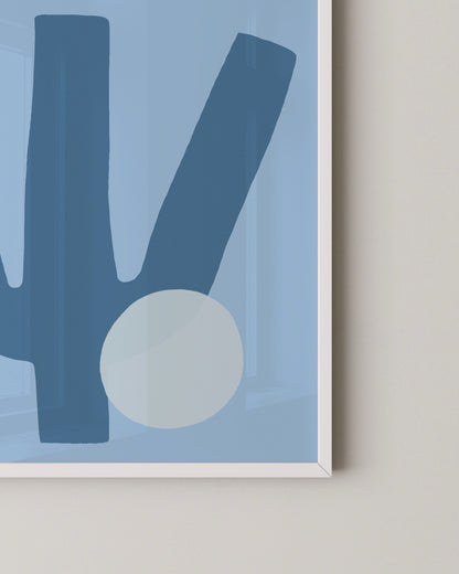 Blue Form Print- Wall Art -Paperhus- Printable wall art - Instant downloads - DIY home decor -Paperhus
