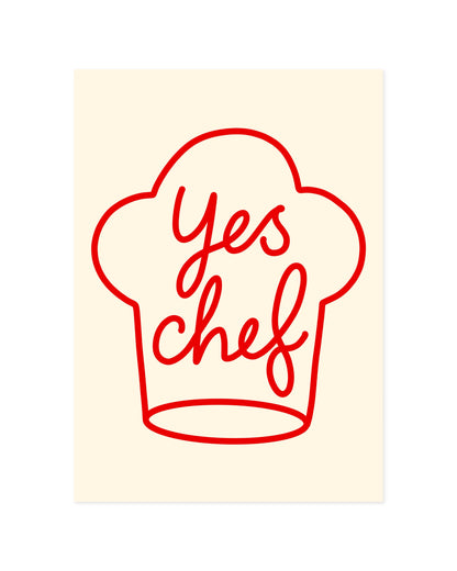 Yes Chef Printable Wall Art | Digital Download printable wall art by Paperhus