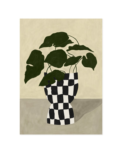 Checkered Vase printable wall art by Paperhus