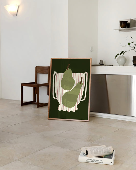 Pear Illustration Printable Wall Art | Digital Download printable wall art by Paperhus