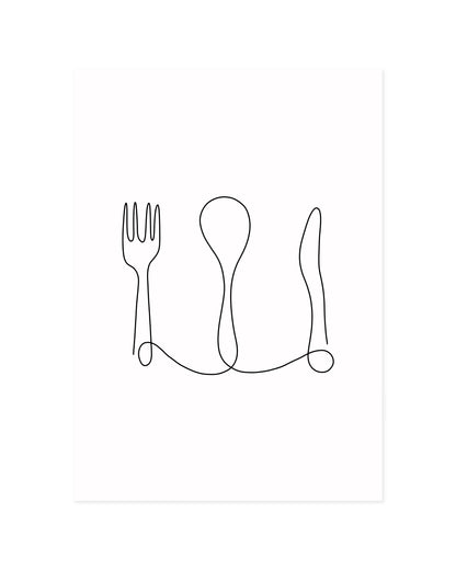 Knife & Fork Printable Wall Art | Digital Download printable wall art by Paperhus