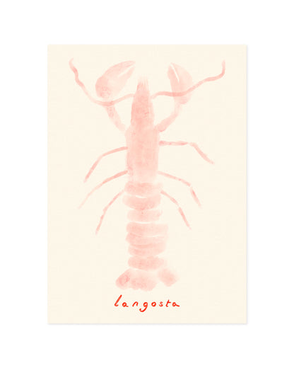 Pink Lobster Printable Wall Art | Digital Download printable wall art by Paperhus