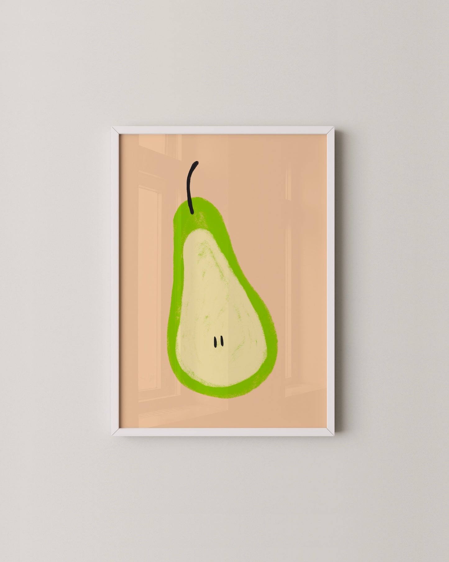 Crayon Pear Print