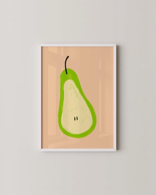 Crayon Pear Print