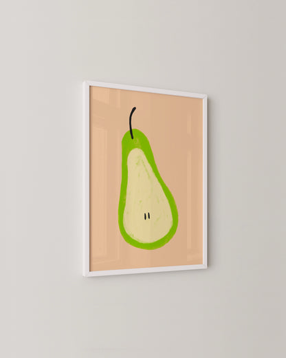 Crayon Pear Print