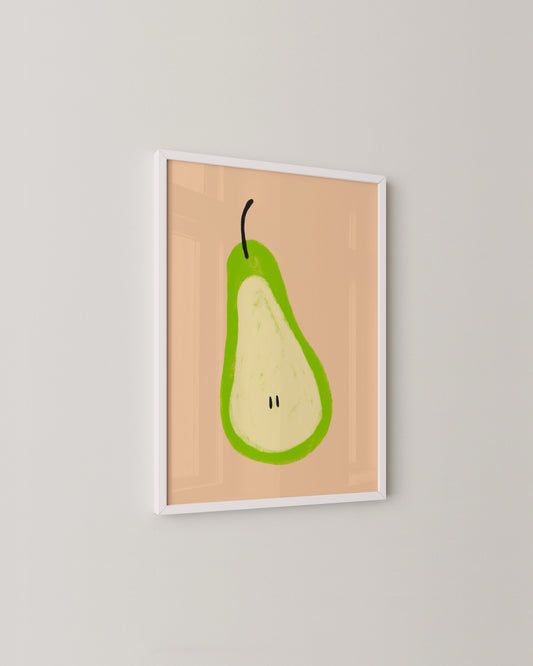 Crayon Pear Print
