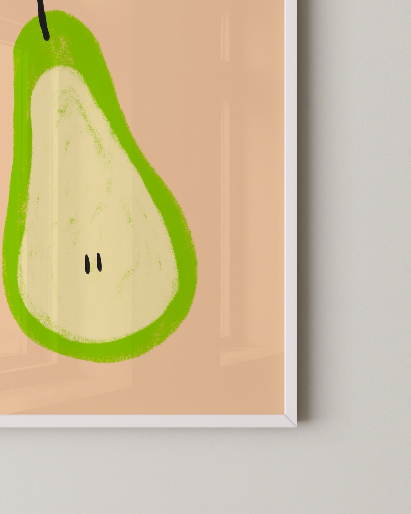 Crayon Pear Print
