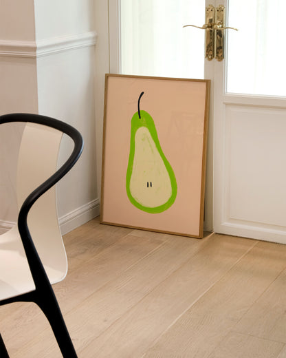 Crayon Pear Print