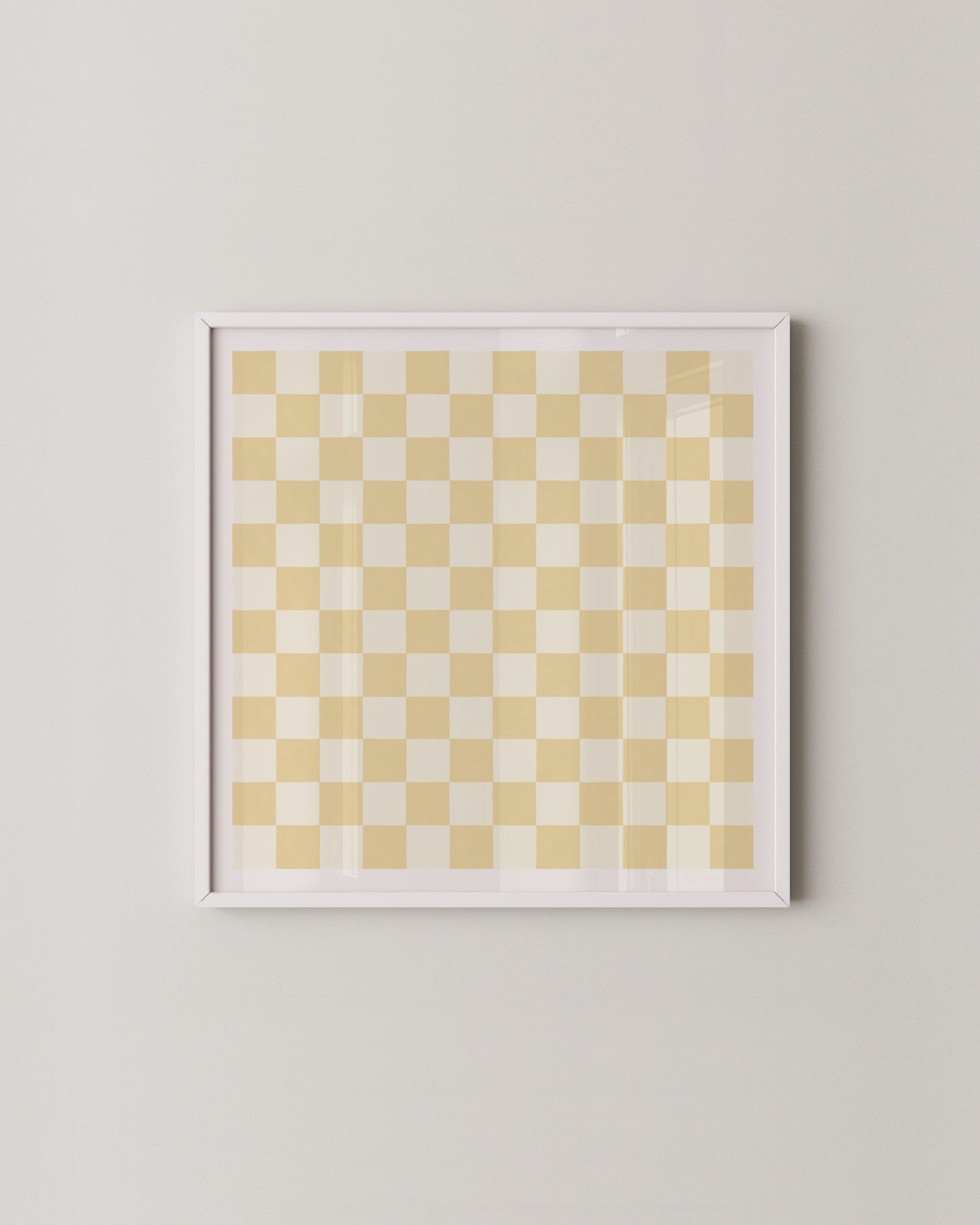 Yellow Checkerboard Print