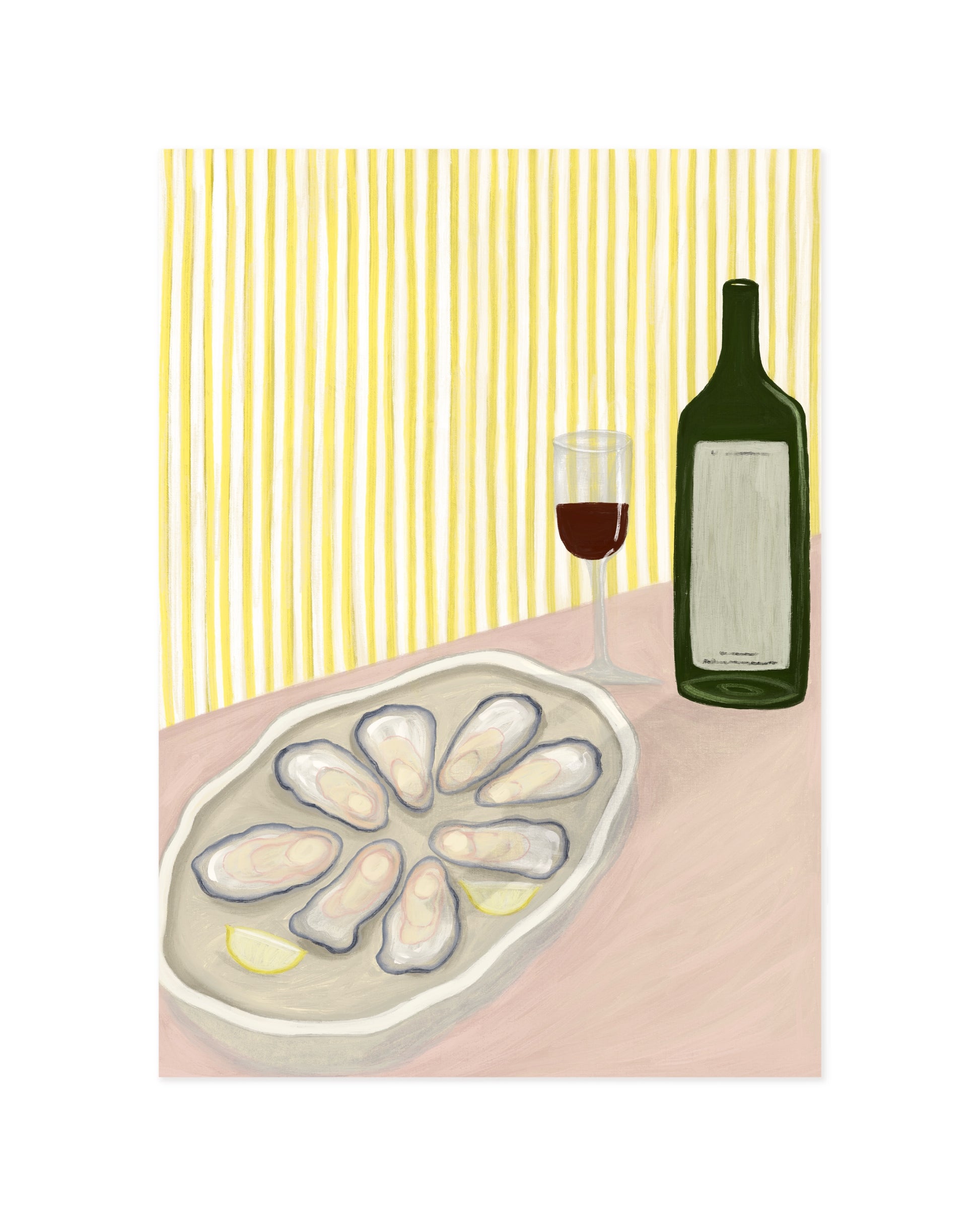 Oysters & Wine Printable Wall Art | Digital Download printable wall art by Paperhus