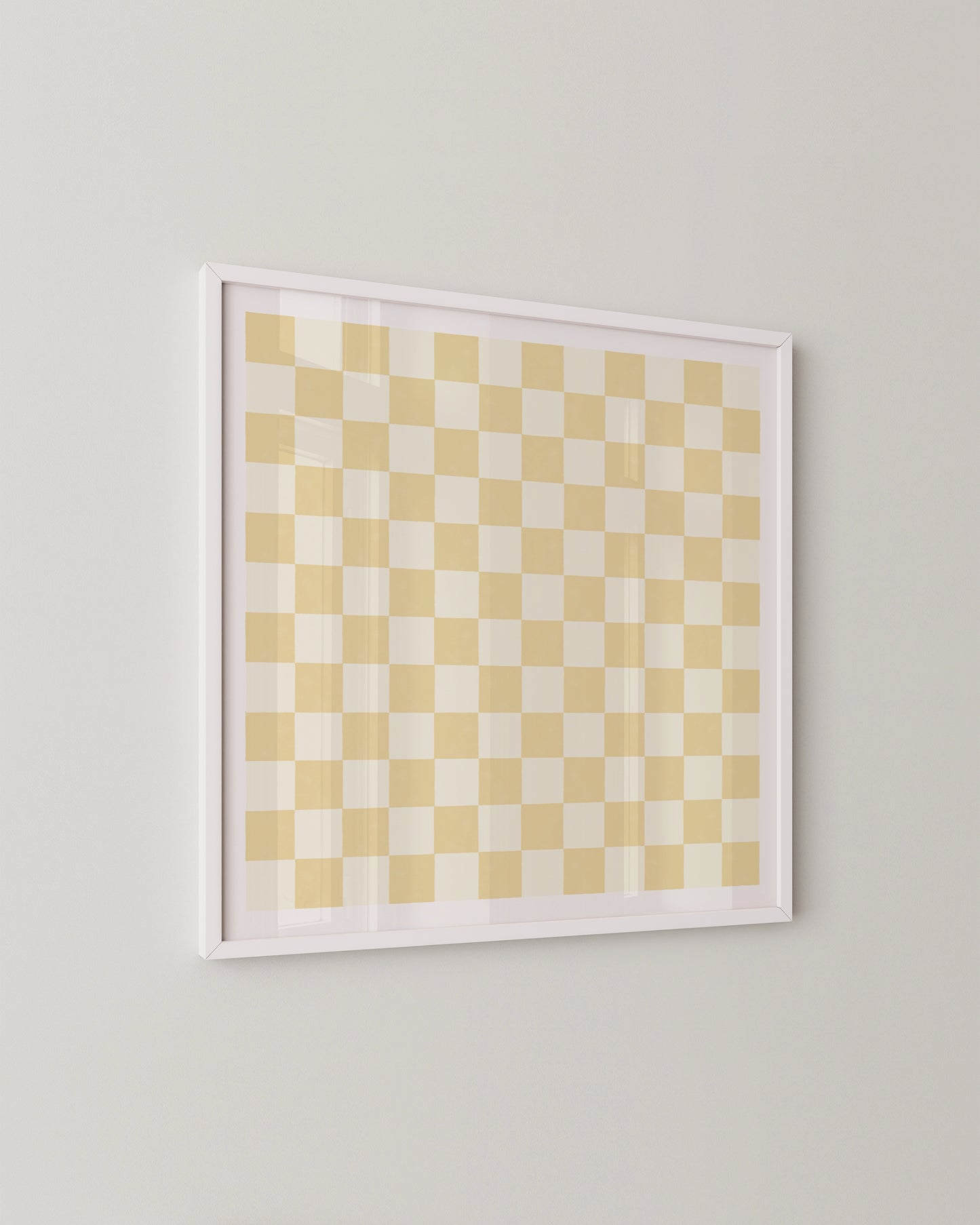 Yellow Checkerboard Print