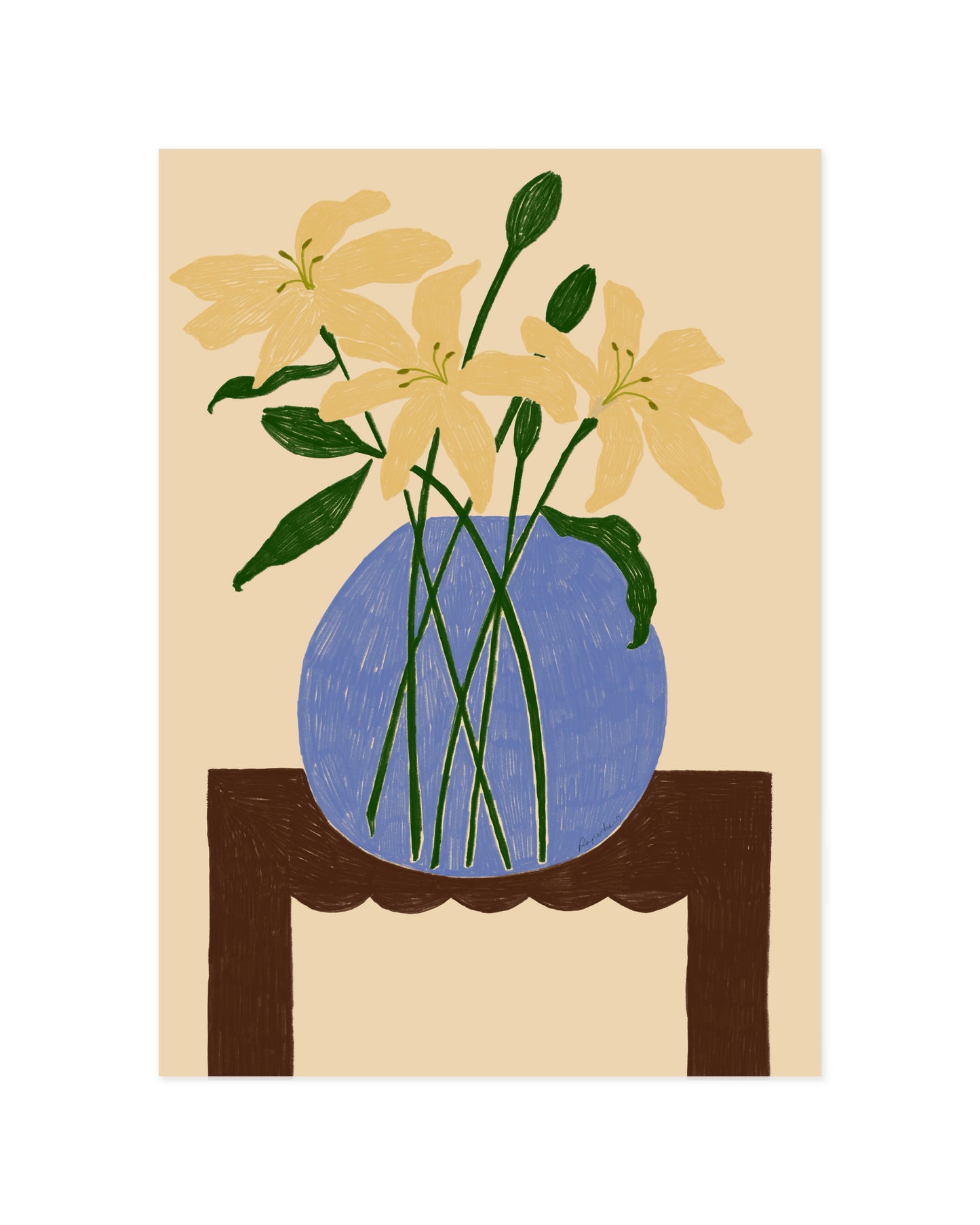 The Dining Room. Lillies In A Bowl-printable wall art by Paperhus