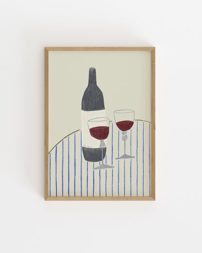 The Dining Room. Wine For Two-printable wall art by Paperhus
