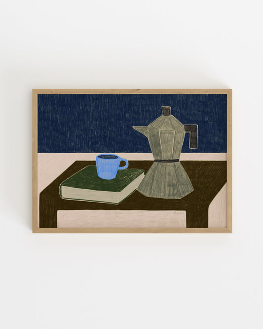 The Dining Room. Coffee With A Book-printable wall art by Paperhus