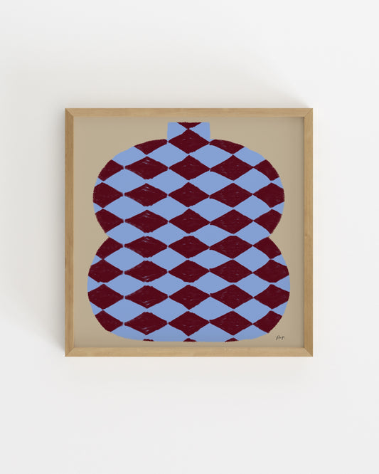 Vase Edit. Nordic Blue-printable wall art by Paperhus