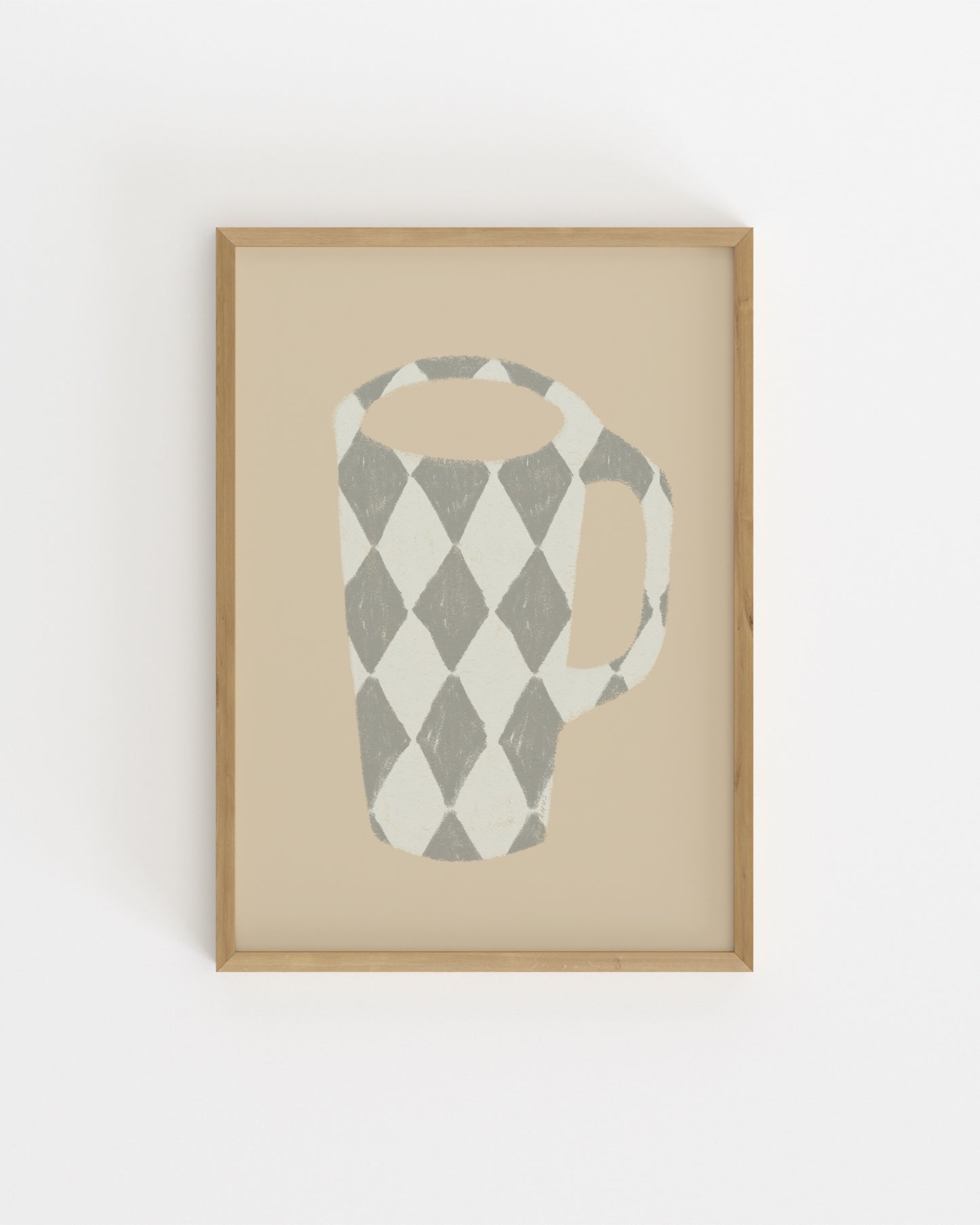 Kitchen Objects. Harlequin Mug I-printable wall art by Paperhus