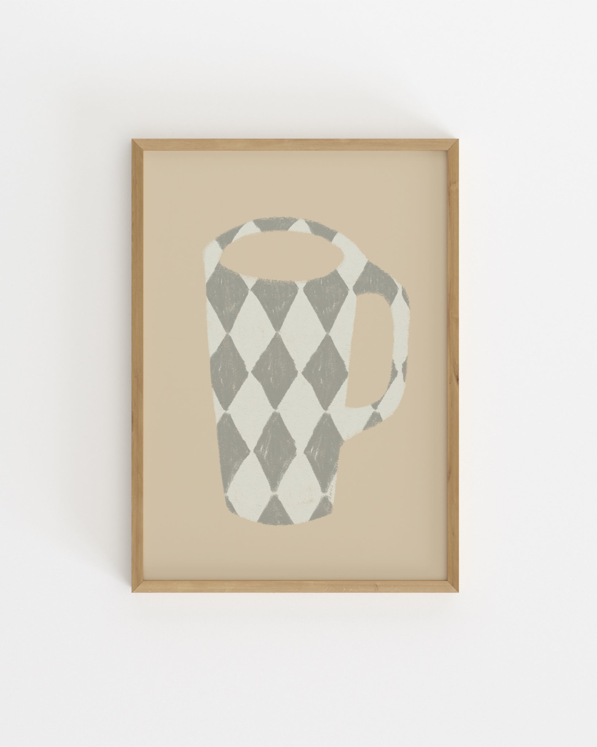 Kitchen Objects. Harlequin Mug I-printable wall art by Paperhus