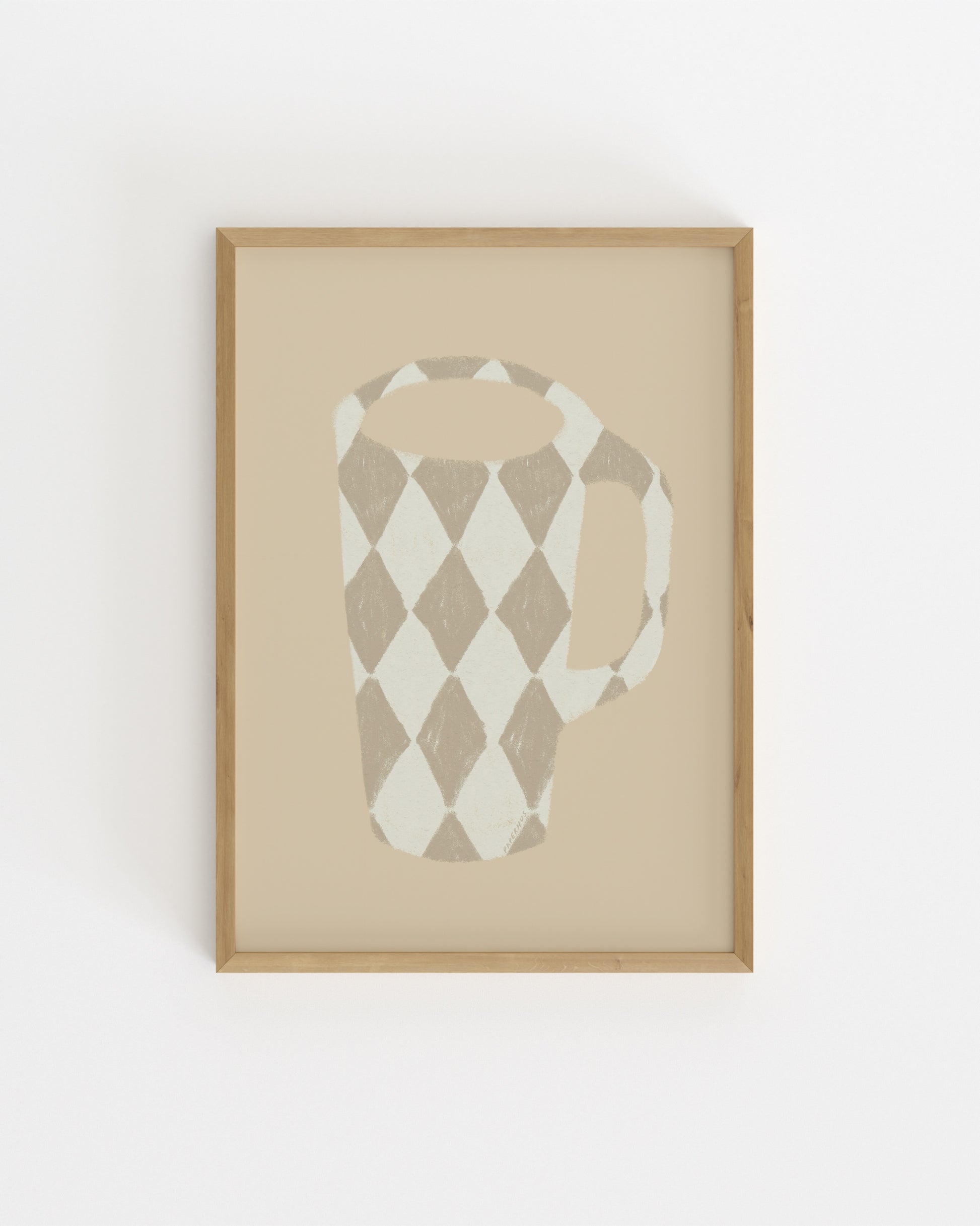 Kitchen Objects. Harlequin Mug II-printable wall art by Paperhus