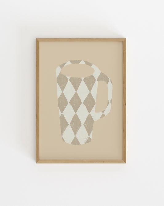 Kitchen Objects. Harlequin Mug II-printable wall art by Paperhus